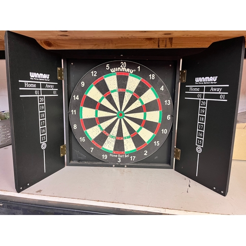 29 - CASED WINMAU DARTBOARD