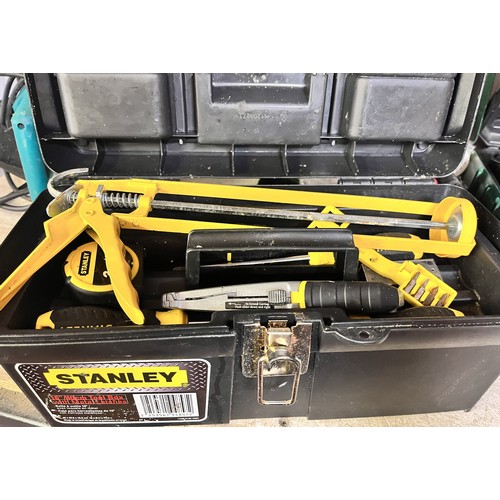 32 - STANLEY TOOL BOX & TOOLS