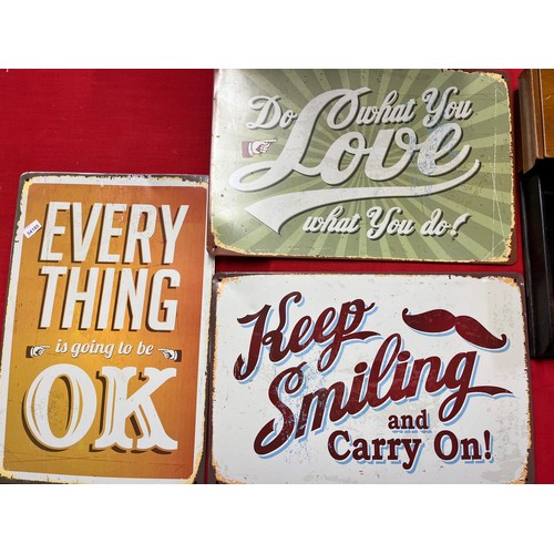 55 - 3 METAL WALL SIGNS