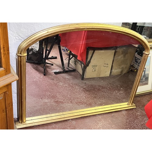 29 - LARGE GILDED OVERMANTLE MIRROR