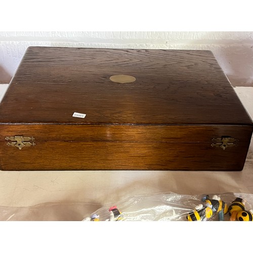 123 - WOODEN STORAGE/CUTLERY BOX