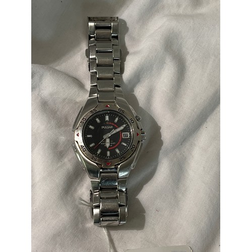 199 - PULSAR KINETIC WATCH (WORKS BUT NEEDS BATTERY)