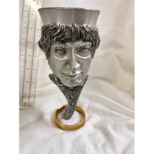 204 - ROYAL SELANGOR PEWTER LORD OF THE RINGS FRODO BAGGINS GOBLET(RESERVE £40)