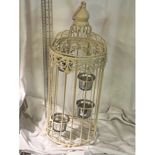 206 - METAL BIRD CAGE TEA LIGHT HOLDER