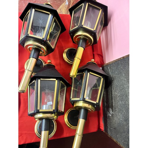 226 - 4 CARRIAGE STYLE WALL LIGHTS(WO)