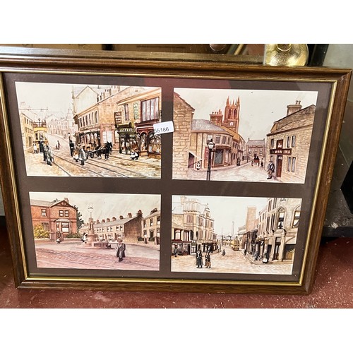 41 - FRAMED 'EDWARDIAN TOWNS' POSTCARD PRINTS