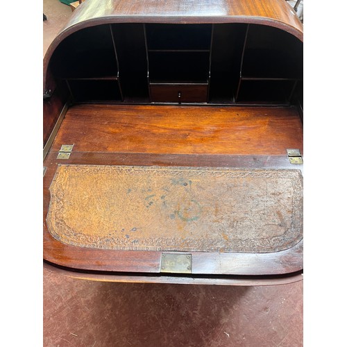 11 - ART DECO WALNUT BUREAU WITH KEY (RESERVED AT £20)