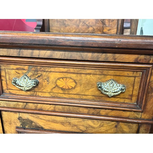 12 - ANTIQUE WALNUT MIRRORED SIDEBOARD