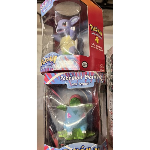 79 - BOXED Ltd ED #02 IVYSAUR & #08 WARTORTLE POKEMON BANKS FIGURES