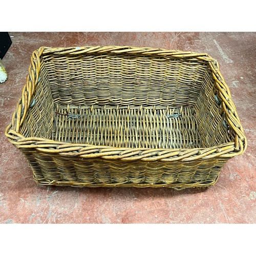 9 - LARGE VINTAGE WICKER BASKET