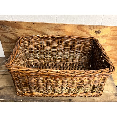 9 - LARGE VINTAGE WICKER BASKET