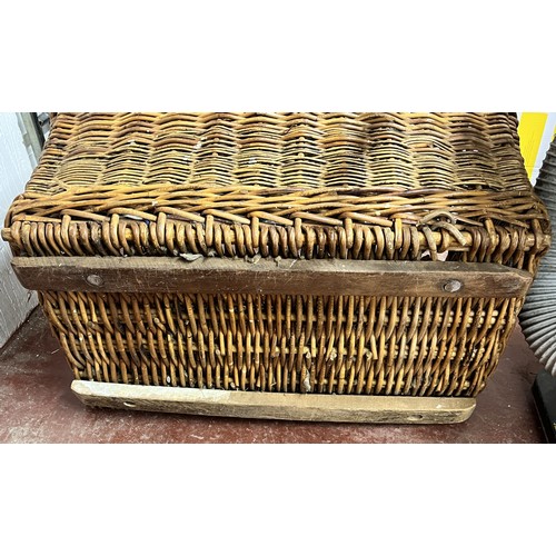 9 - LARGE VINTAGE WICKER BASKET