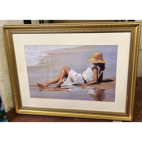 16 - LARGE GILT FRAMED SIGNED PRINT