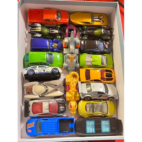 88 - TRAY OF PLAYWORN HOTWHEELS VEHICLES