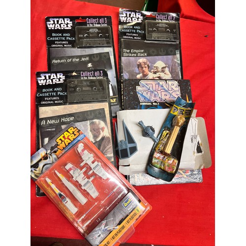 89 - SMALL BOX OF STAR WARS COLLECTABLES