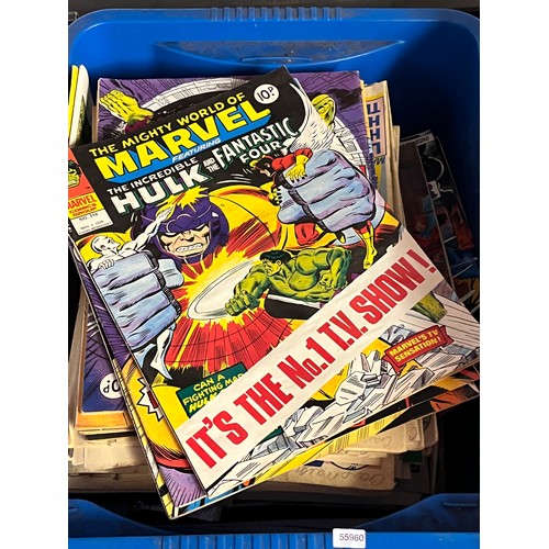 99 - BOX OF VINTAGE COMICS INCL MARVEL