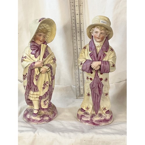 119 - PAIR OF VINTAGE BISQUE FIGURES