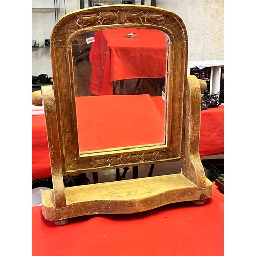 135 - CARVED WOOD DRESSER SWING MIRROR