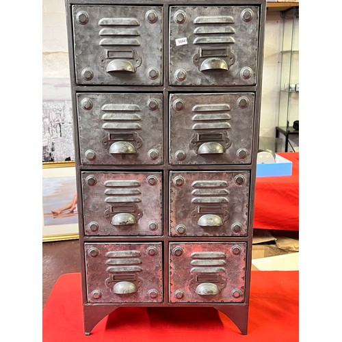 147 - METAL 6 HIGH STORAGE CABINET(RESERVED AT £12)