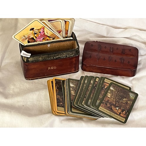 160 - VINTAGE CASED 2 PACKS/DECKS OF PLAYING CARDS