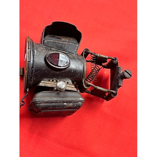 168 - VINTAGE MILLER'S LITE CARBINE CYCLE LAMP(RESERVED AT £30)