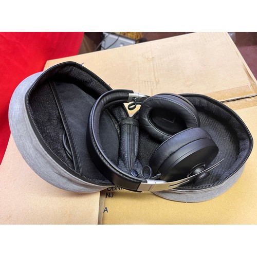 221 - CASED SENNHEISER MOMENTUM 3 HEADPHONES(POWERS ON - A/F)