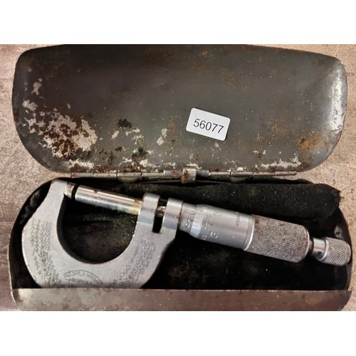 63 - CASED MOORE & WRIGHT VERNIER CALIPER MICROMETER