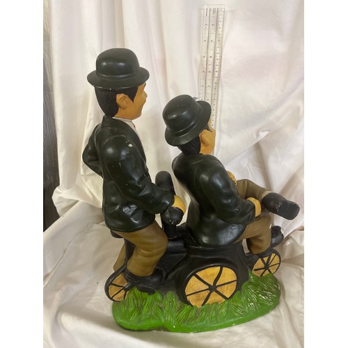 84 - LARGE VINTAGE CHALK LAUREL & HARDY FIGURE