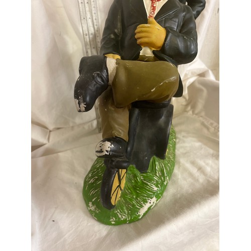 84 - LARGE VINTAGE CHALK LAUREL & HARDY FIGURE