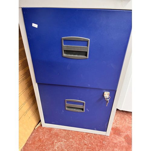 5 - METAL 2 DRAWER FILING CABINET WITH KEY