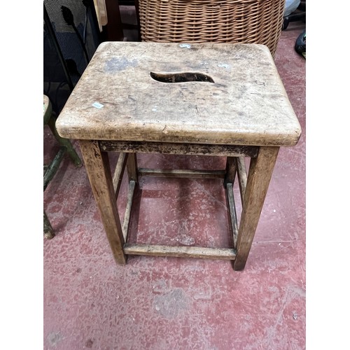 18 - VINTAGE WOODEN STOOL