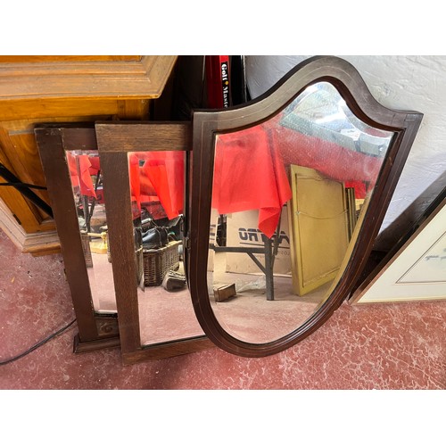 39 - 3 ANTIQUE WALL MIRRORS