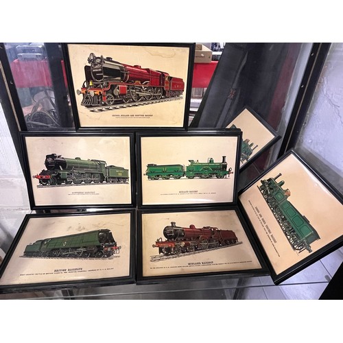 43 - 10 SMALL FRAMED RAILWAY PRINTS