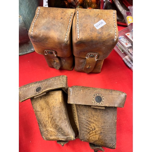 197 - 2 K98 WW2 GERMAN OFFICERS AMMUNITION POUCHES