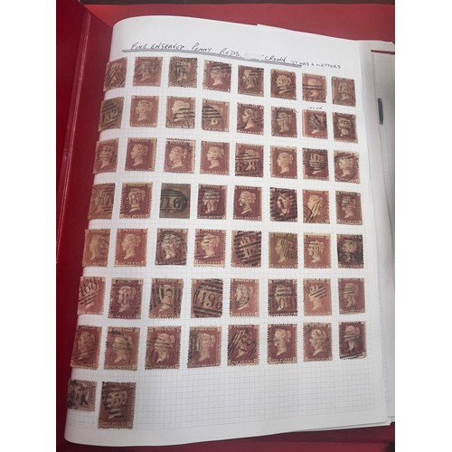 245 - STAMP ALBUM WITH LARGE COLLECTION OF STAMPS INCL PENNY BLACKS/REDS