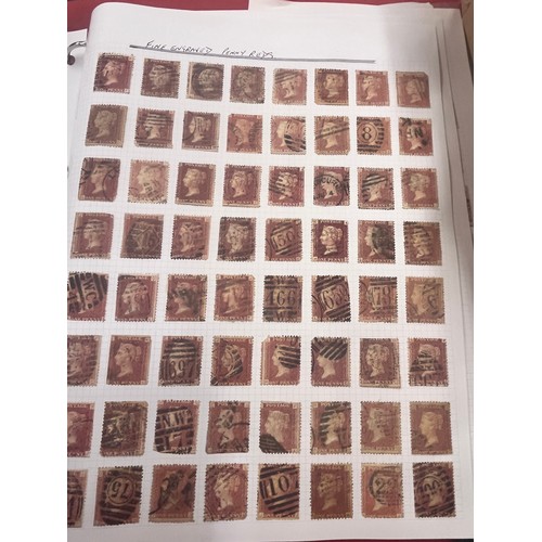 245 - STAMP ALBUM WITH LARGE COLLECTION OF STAMPS INCL PENNY BLACKS/REDS