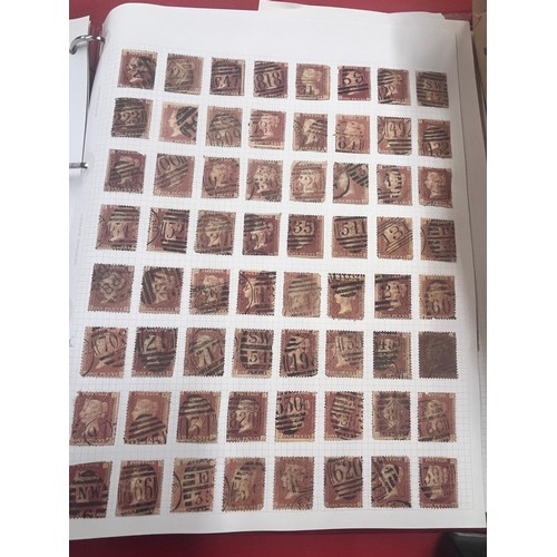 245 - STAMP ALBUM WITH LARGE COLLECTION OF STAMPS INCL PENNY BLACKS/REDS