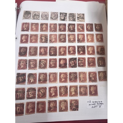 245 - STAMP ALBUM WITH LARGE COLLECTION OF STAMPS INCL PENNY BLACKS/REDS