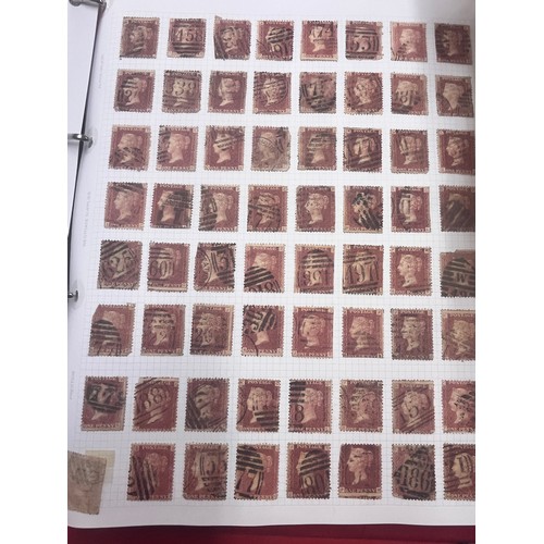 245 - STAMP ALBUM WITH LARGE COLLECTION OF STAMPS INCL PENNY BLACKS/REDS