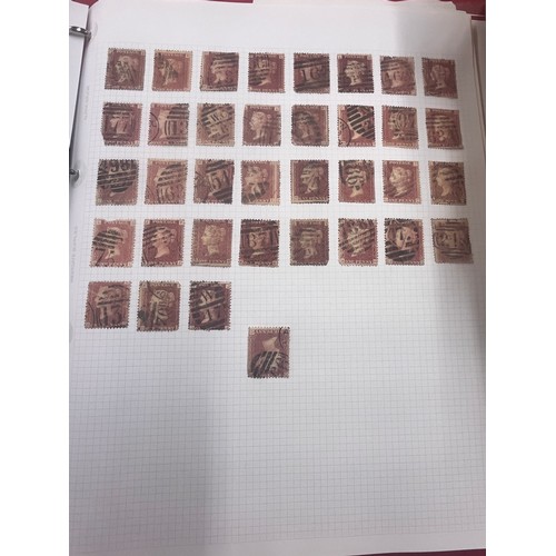 245 - STAMP ALBUM WITH LARGE COLLECTION OF STAMPS INCL PENNY BLACKS/REDS