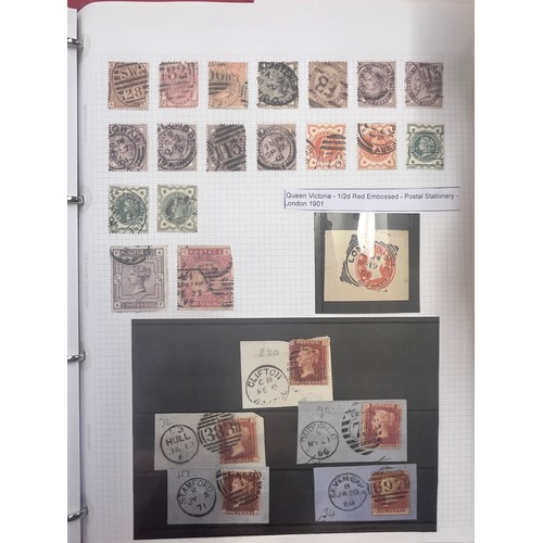 245 - STAMP ALBUM WITH LARGE COLLECTION OF STAMPS INCL PENNY BLACKS/REDS