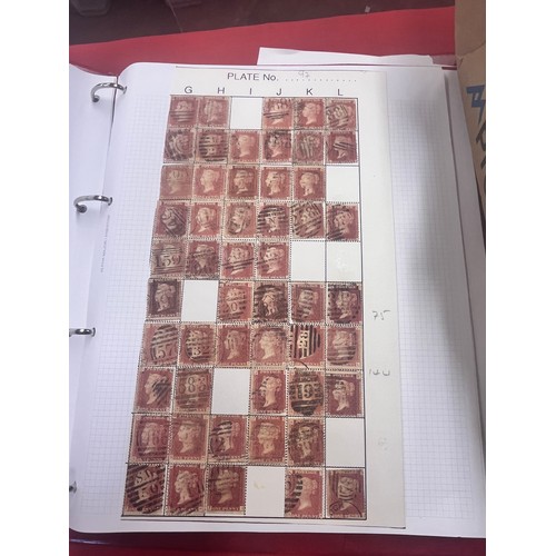 245 - STAMP ALBUM WITH LARGE COLLECTION OF STAMPS INCL PENNY BLACKS/REDS