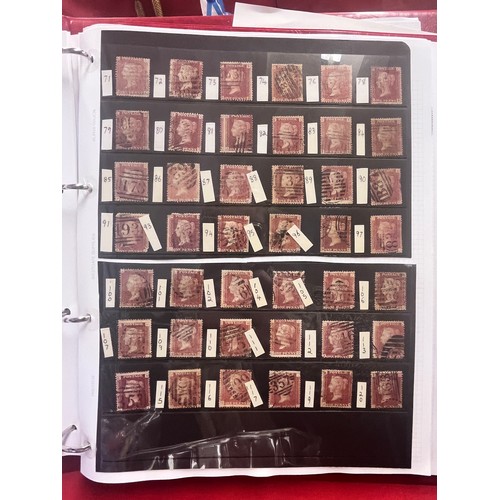 245 - STAMP ALBUM WITH LARGE COLLECTION OF STAMPS INCL PENNY BLACKS/REDS