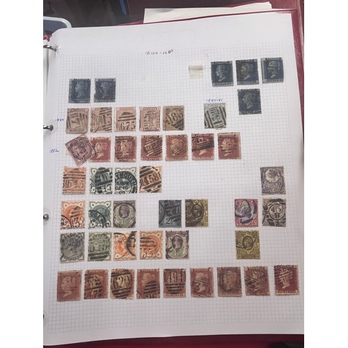 245 - STAMP ALBUM WITH LARGE COLLECTION OF STAMPS INCL PENNY BLACKS/REDS