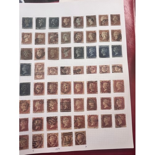 245 - STAMP ALBUM WITH LARGE COLLECTION OF STAMPS INCL PENNY BLACKS/REDS