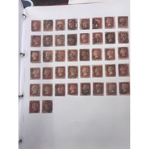 245 - STAMP ALBUM WITH LARGE COLLECTION OF STAMPS INCL PENNY BLACKS/REDS