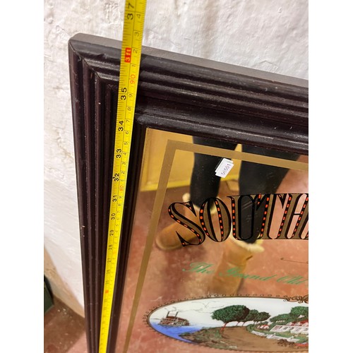 42 - LARGE FRAMED SOUTHERN COMFORT ADVERTISING MIRROR