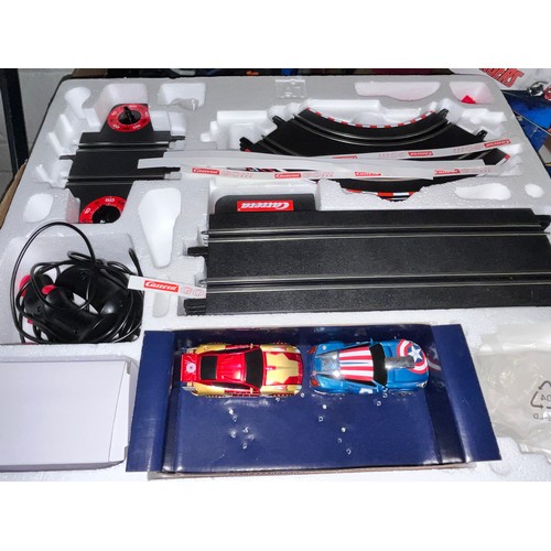 150 - BOXED CARRERA GO!! MARVEL AVENGERS RACING SET WITH BOTH CARS