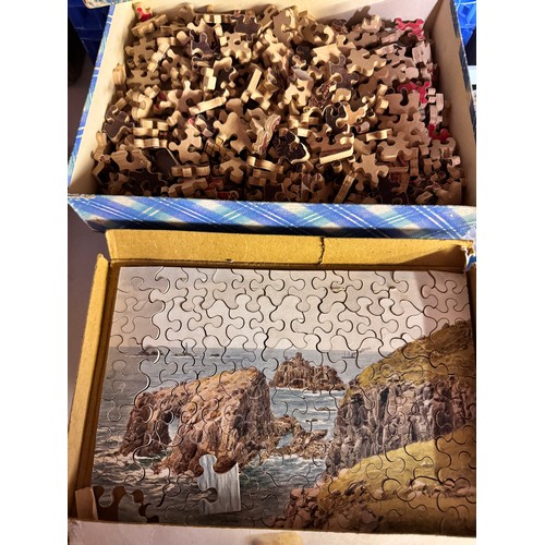 154 - 2 VINTAGE BOXED WOODEN JIGSAW PUZZLES