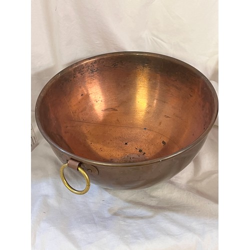 203 - MAUVIEL, FRANCE COPPER WHISKING BOWL(10.8